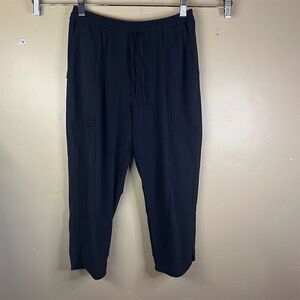 Lululemon Women's Black Jogger Straight Leg Pants Size 10 Drawstring Active Wear